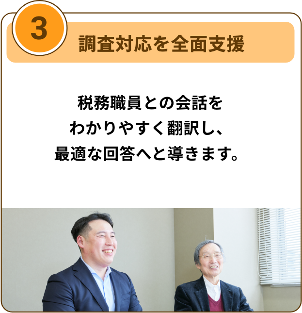 調査対応を全面支援
